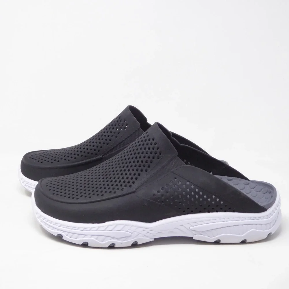 Skechers Mens Foamies Creston Ultra-Havana Clogs Black Perforated Slip On Sz 11